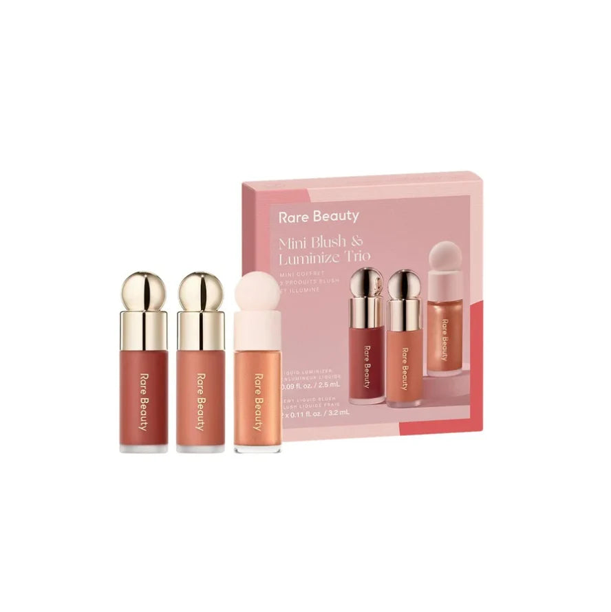 Maquillaje - Kit mini blush y Luminize trío rare beauty