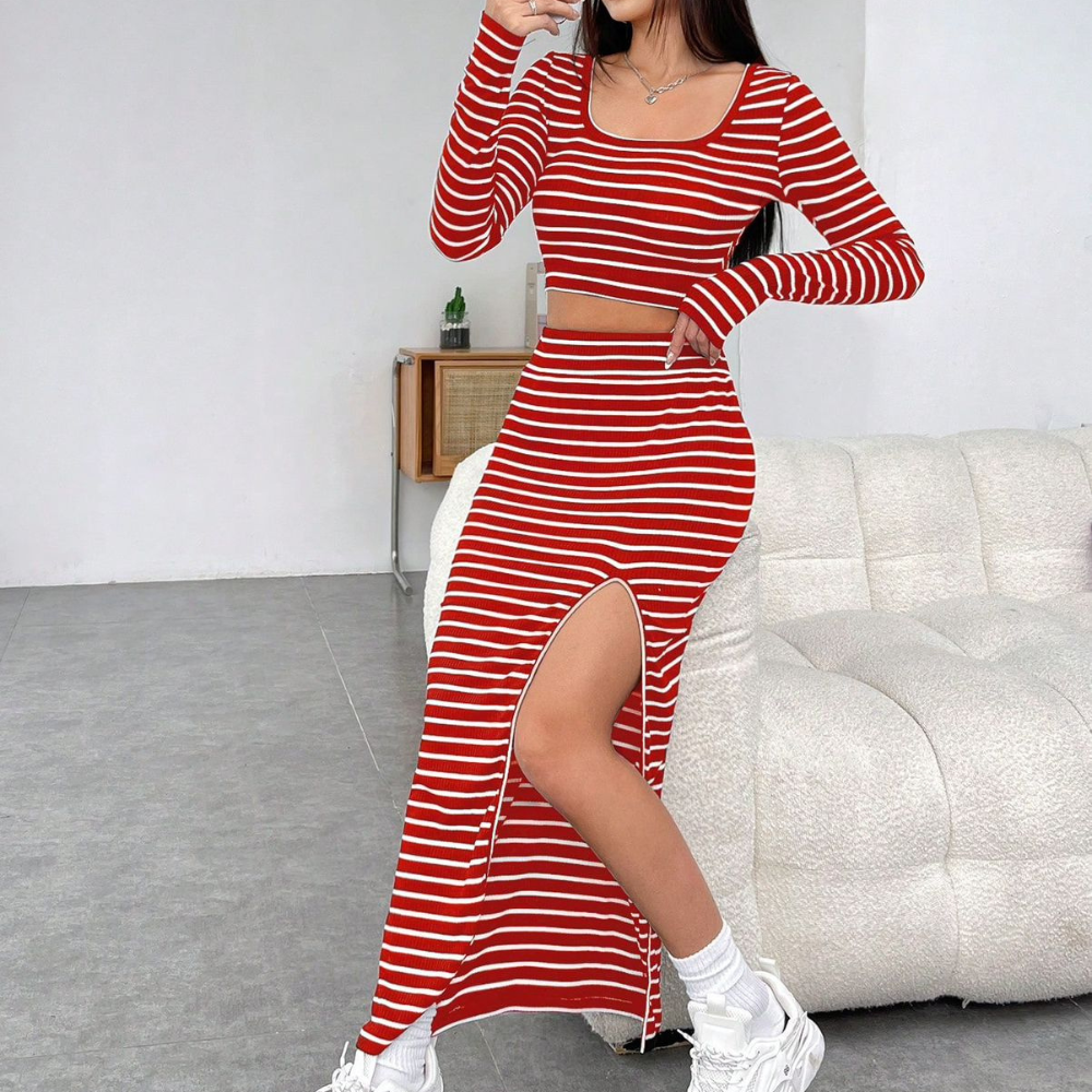 VERANO - CONJUNTO CASUAL RAYADO SHEIN