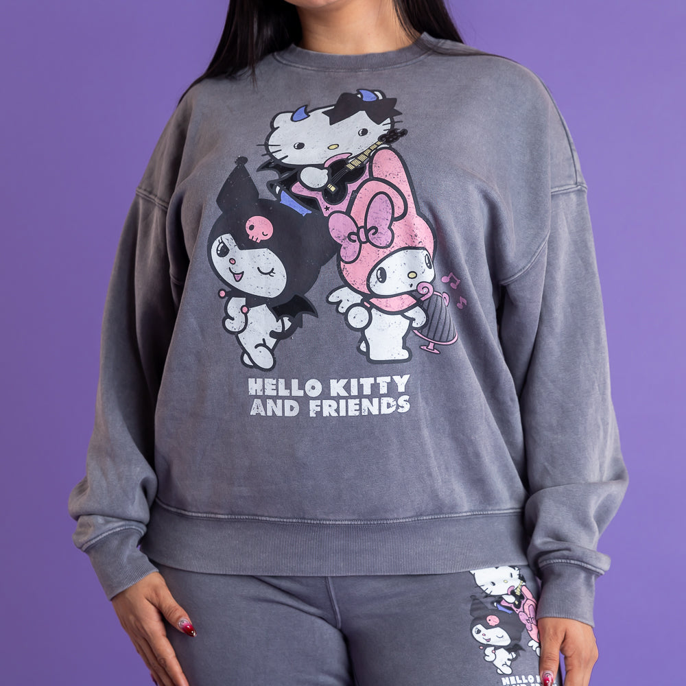 Sudadero Tipo Oversize - SUDADERO HELLO KITTY AND FRIENDS