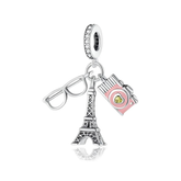 Charms - Charm Torre Eiffel, Lentes y Cámara
