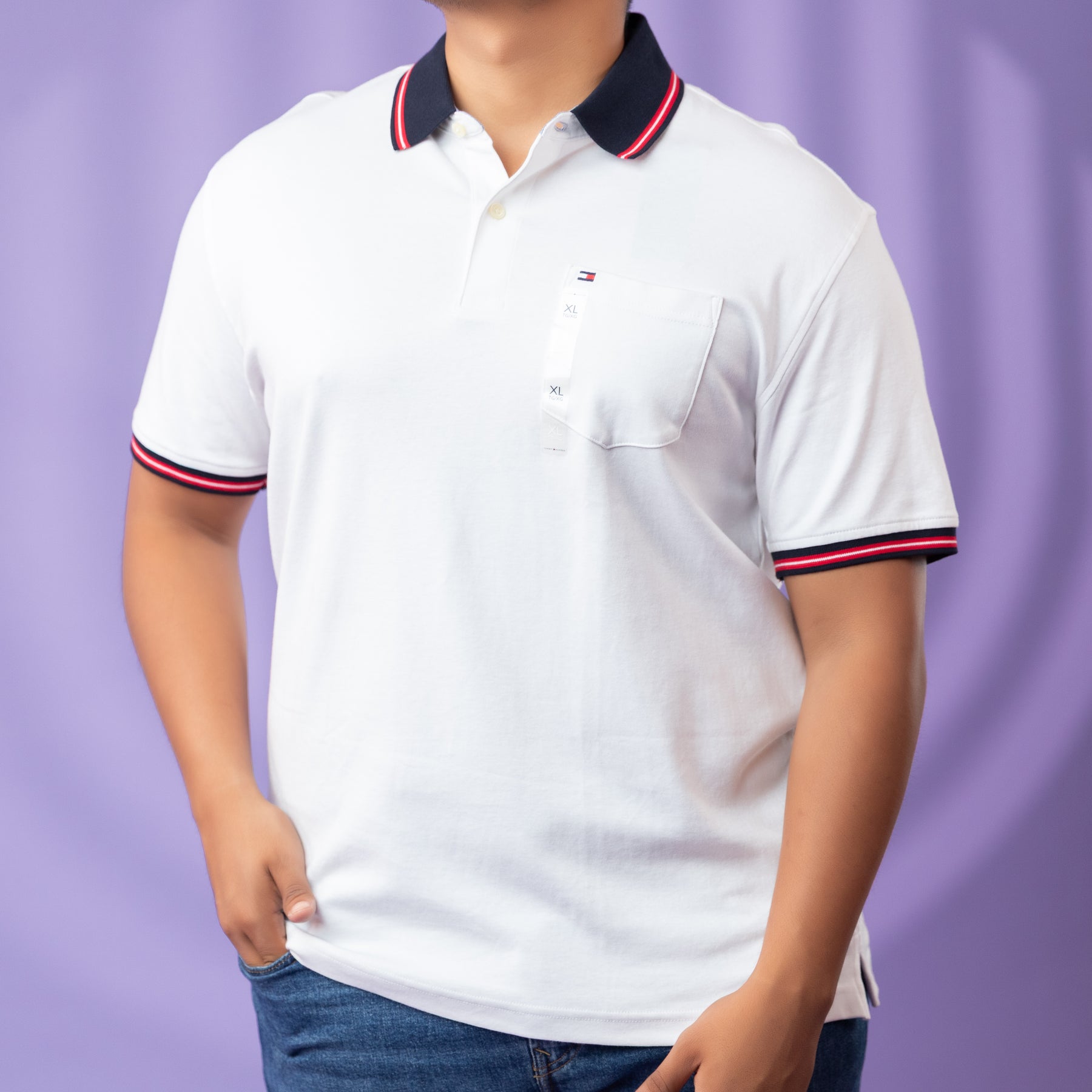 CAMISA - POLO BLANCA PARA CABALLERO TOMMY HILFIGER