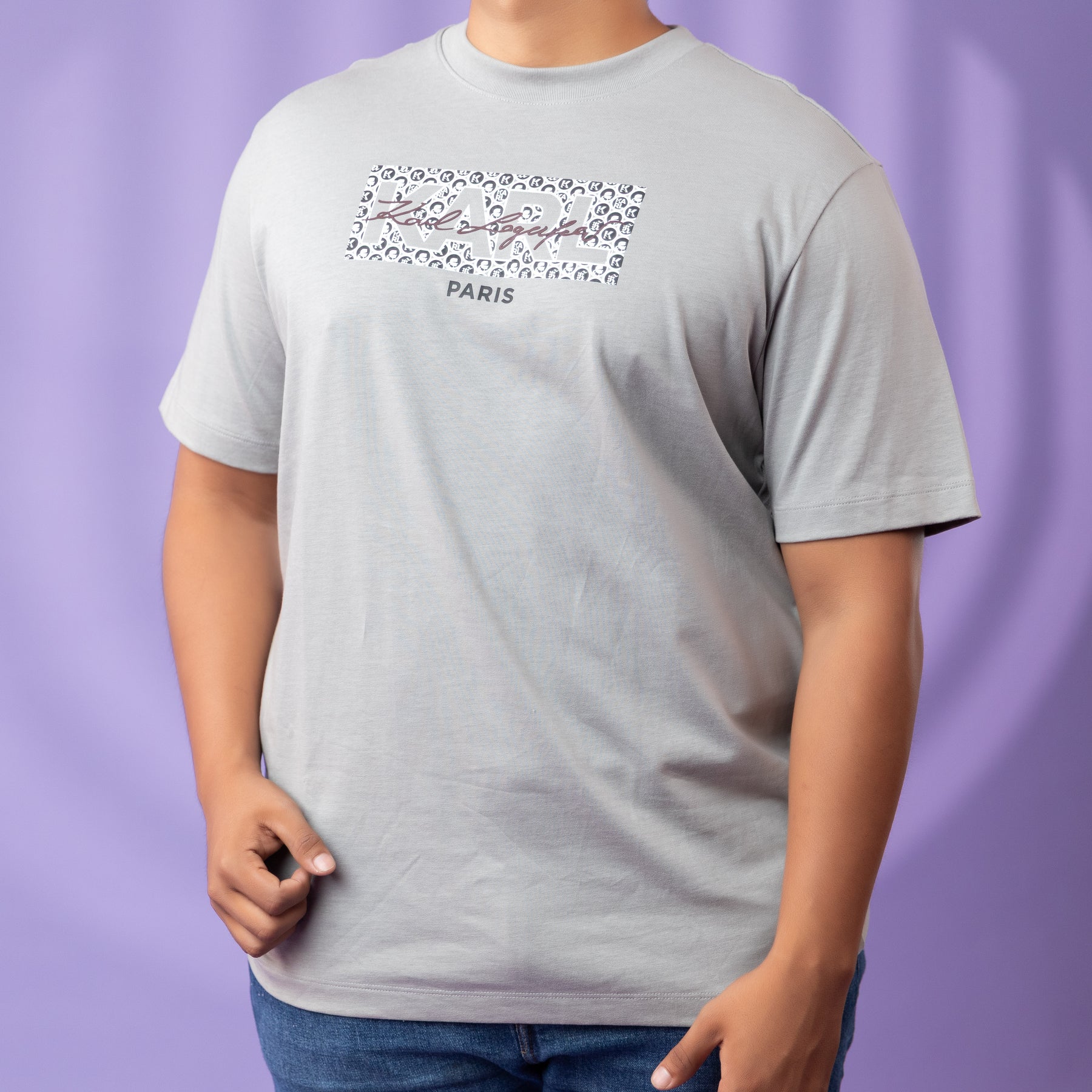 PLAYERA - GRIS CLARO PARA CABALLERO KARL LAGERFELD