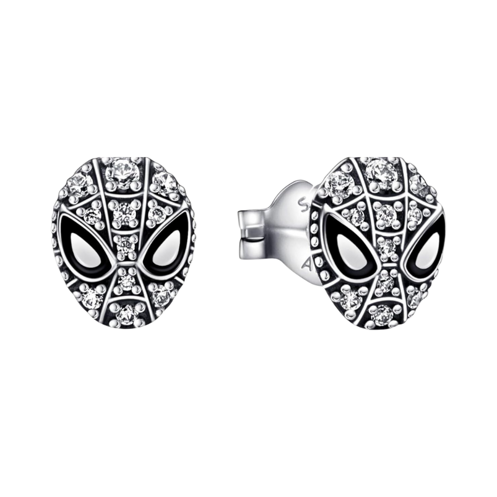 Pendientes - De botón Máscara Spider-Man de Marvel