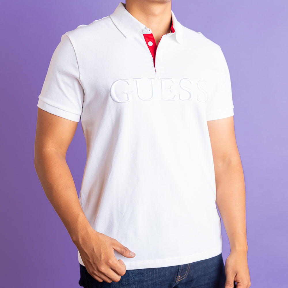 Camisa Tipo Polo - GUESS BLANCA