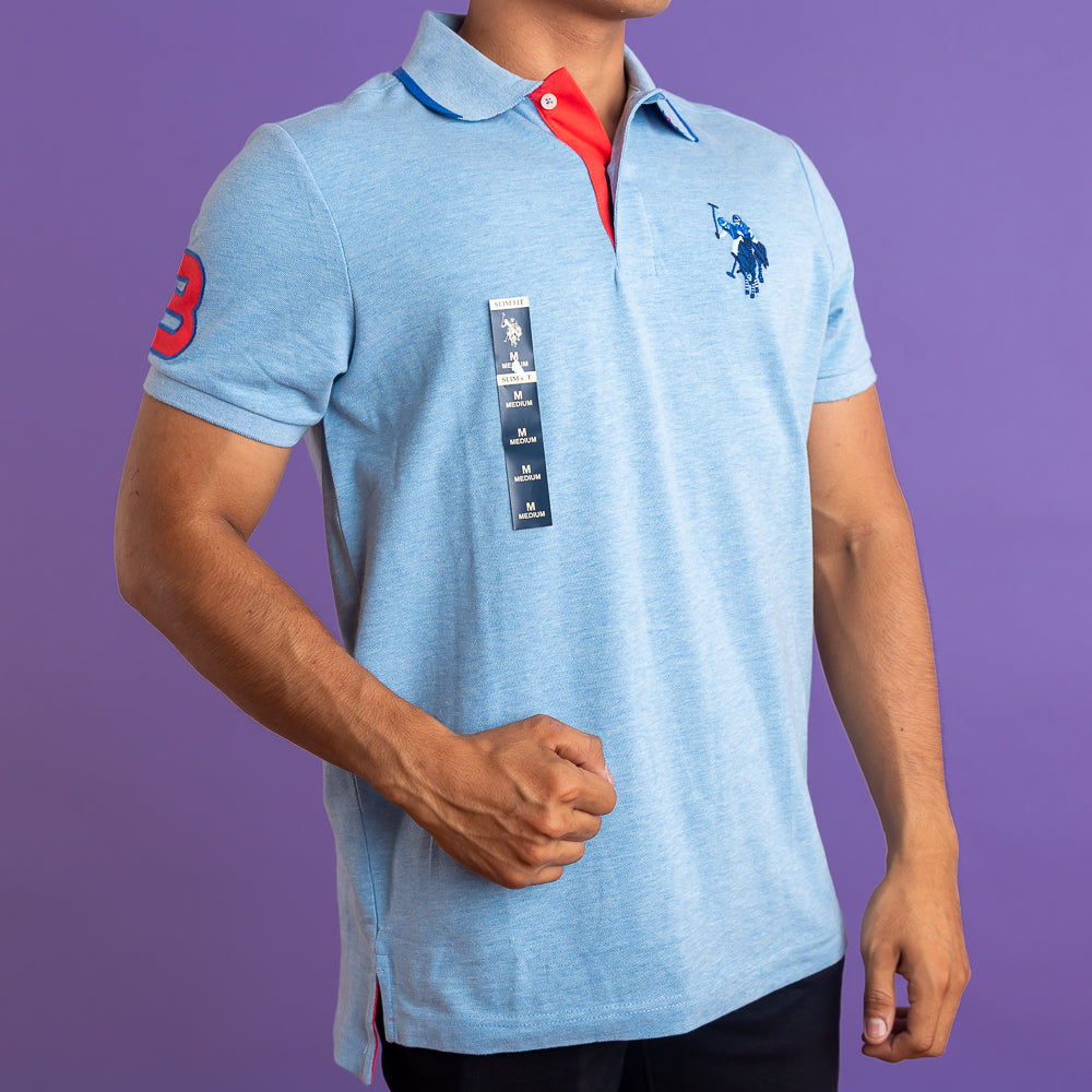 Camisa Tipo Polo - POLO CELESTE