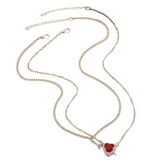 COLLAR Y CADENA - PANDORA PLATEADO CON CORAZÓN