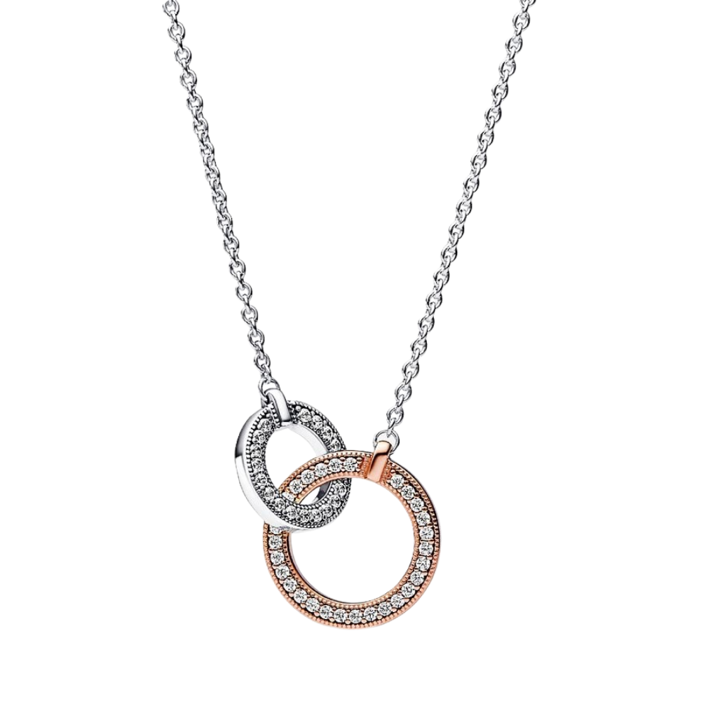 COLLAR - PANDORA ORO ROSA Y PLATA