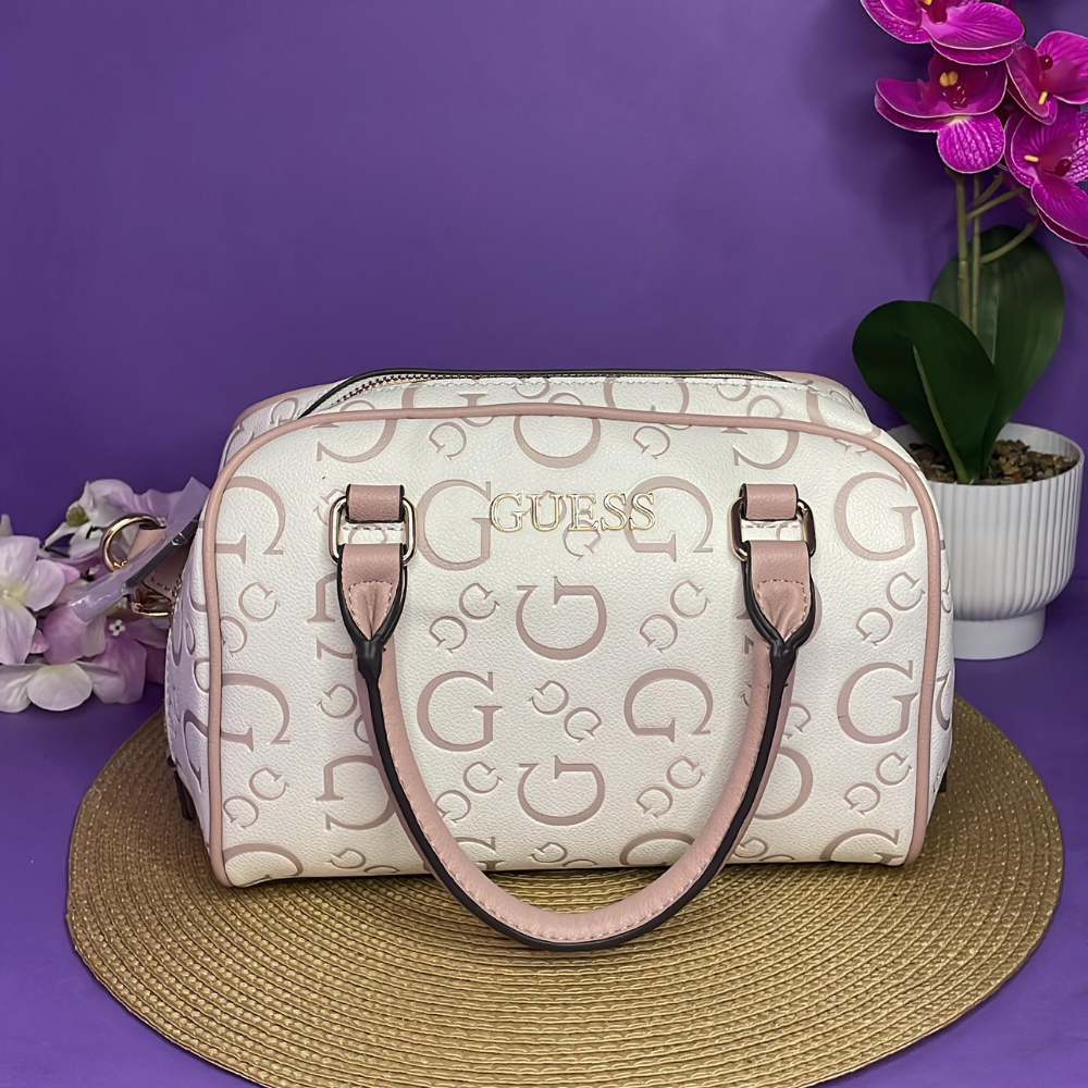 CARTERA - GUESS ROSADO Y BEIGE