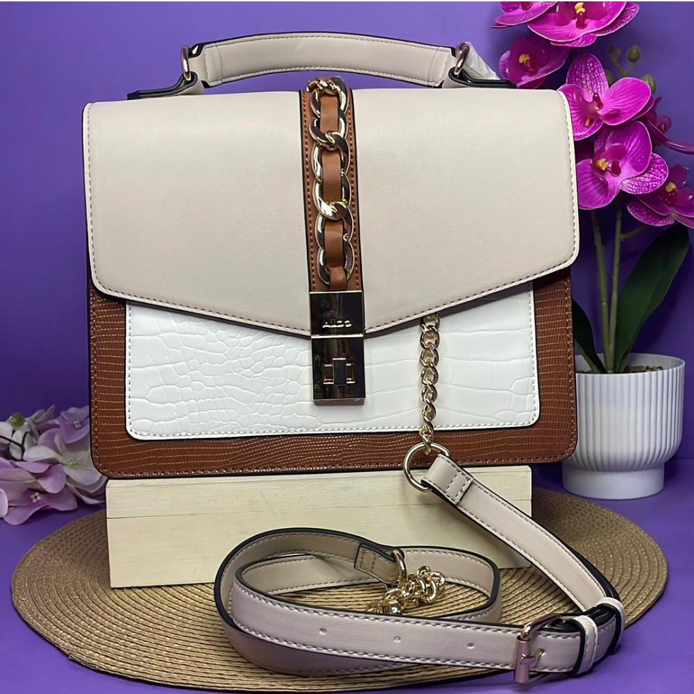 CROSSBODY - ALDO CAFÉ CON BLANCO