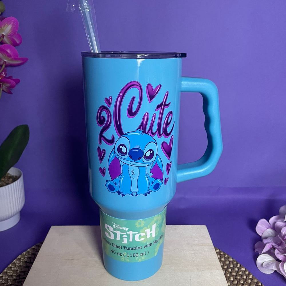 VASO TÉRMICO - EDICIÓN STITCH COLOR CELESTE
