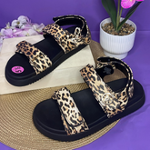 SANDALIAS - GUESS DE ANIMAL PRINT TIPO LEOPARDO