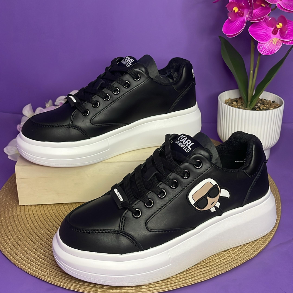 TENIS - KARL LAGERFELD NEGRO CON BLANCO