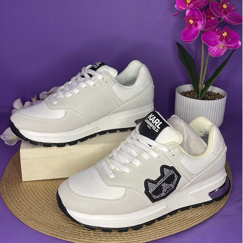 TENIS - KARL LAGERFELD  GRIS CON BLANCO