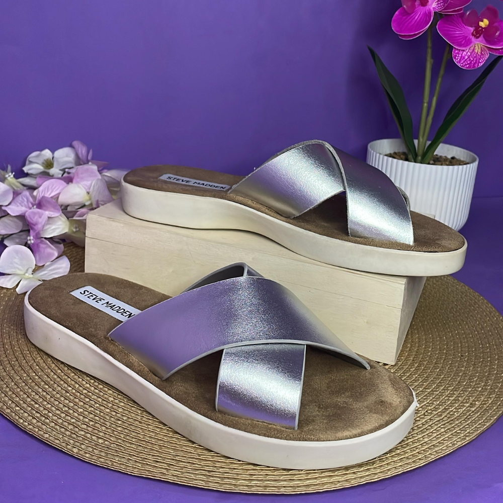 SANDALIA - STEVE MADDE GRIS PARA DAMA