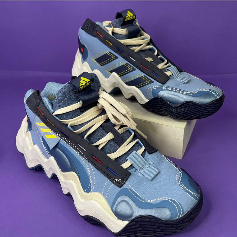 TENIS - ADIDAS AZUL CON BLANCO