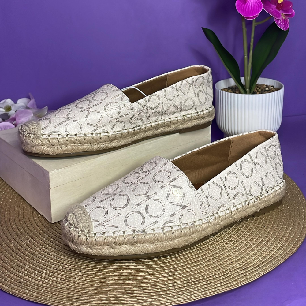 ZAPATILLA - CALVIN KLEIN BEIGE PARA DAMA