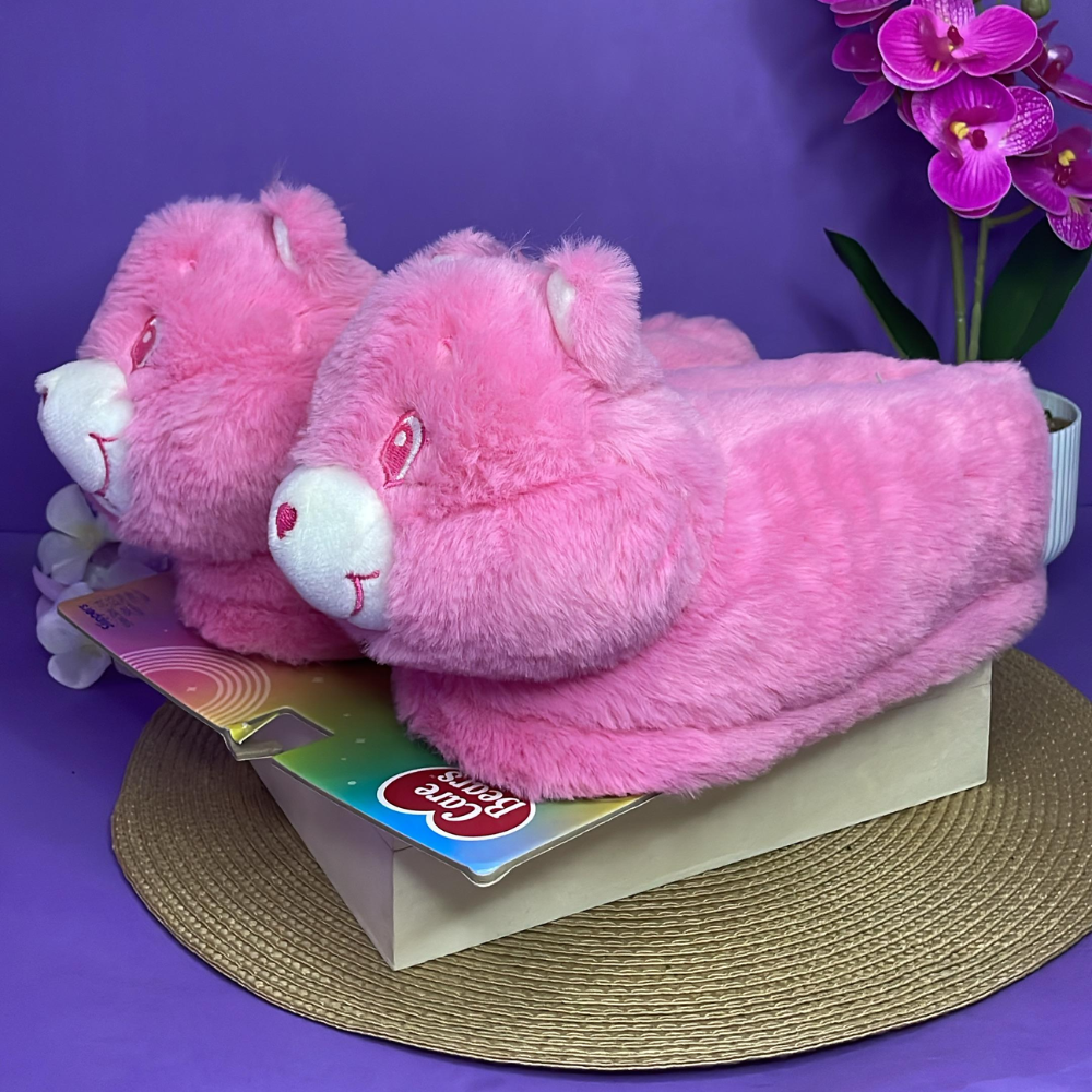 PANTUFLAS - CARE BEARS ROSADAS