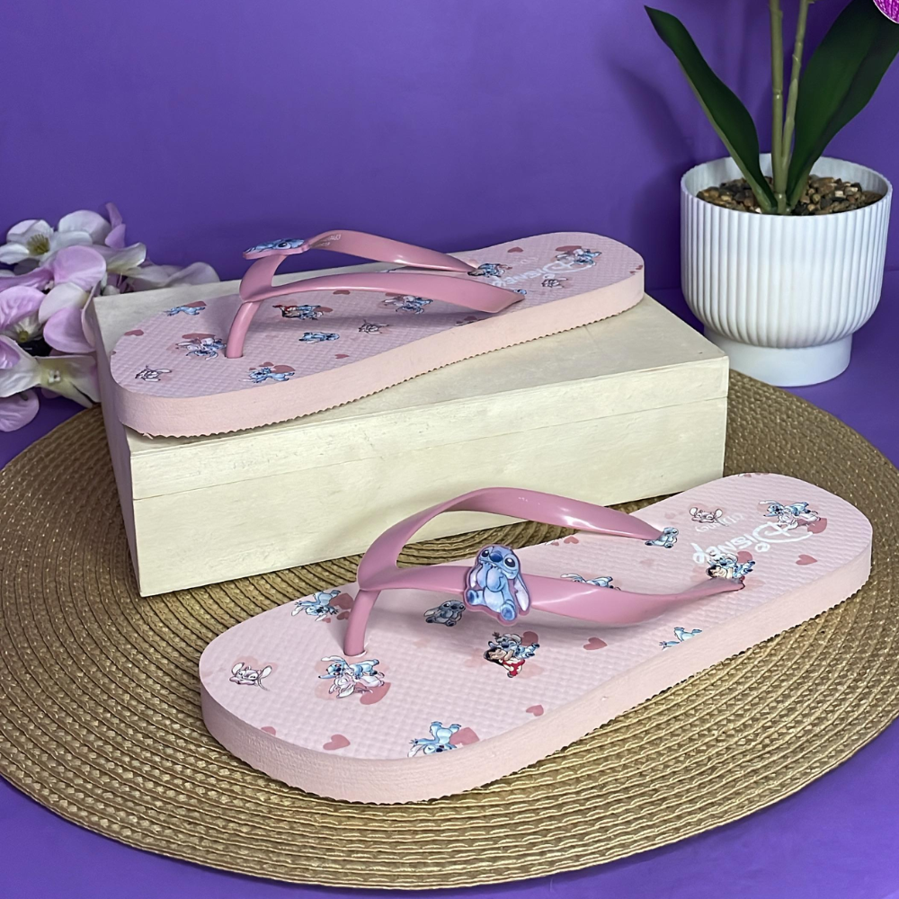 SANDALIAS - EDICIÓN STITCH ROSADAS PARA DAMA