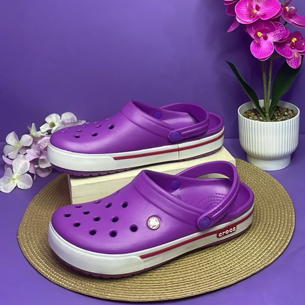 CROCS - MORADO CON BLANCO