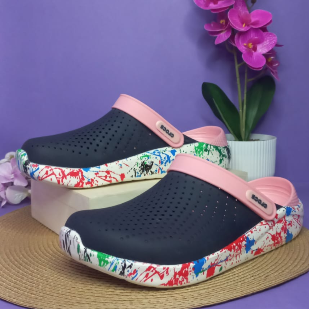 CROCS - ROSA CON AZUL MARINO