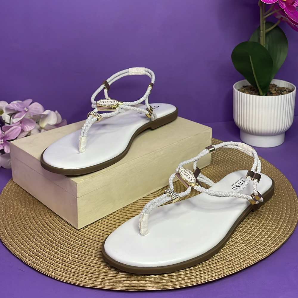 SANDALIAS - GUESS BLANCAS PARA DAMA