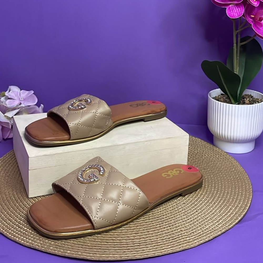 SANDALIAS - GBG BEIGE CON CAMEL PARA DAMA