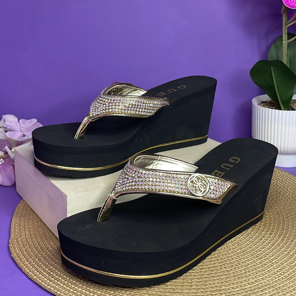SANDALIAS - GUESS NEGRAS PARA DAMA