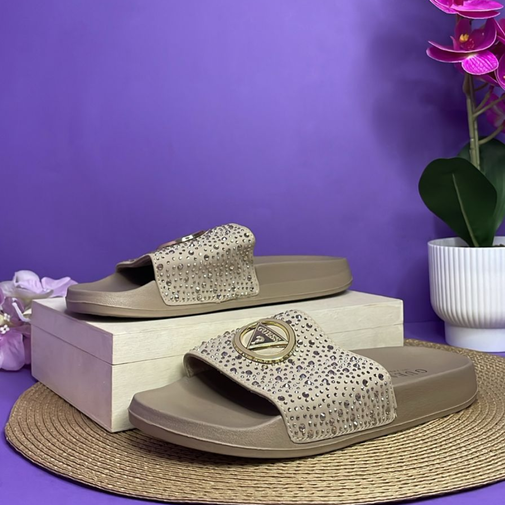 SANDALIAS - GUESS BEIGE PARA DAMA
