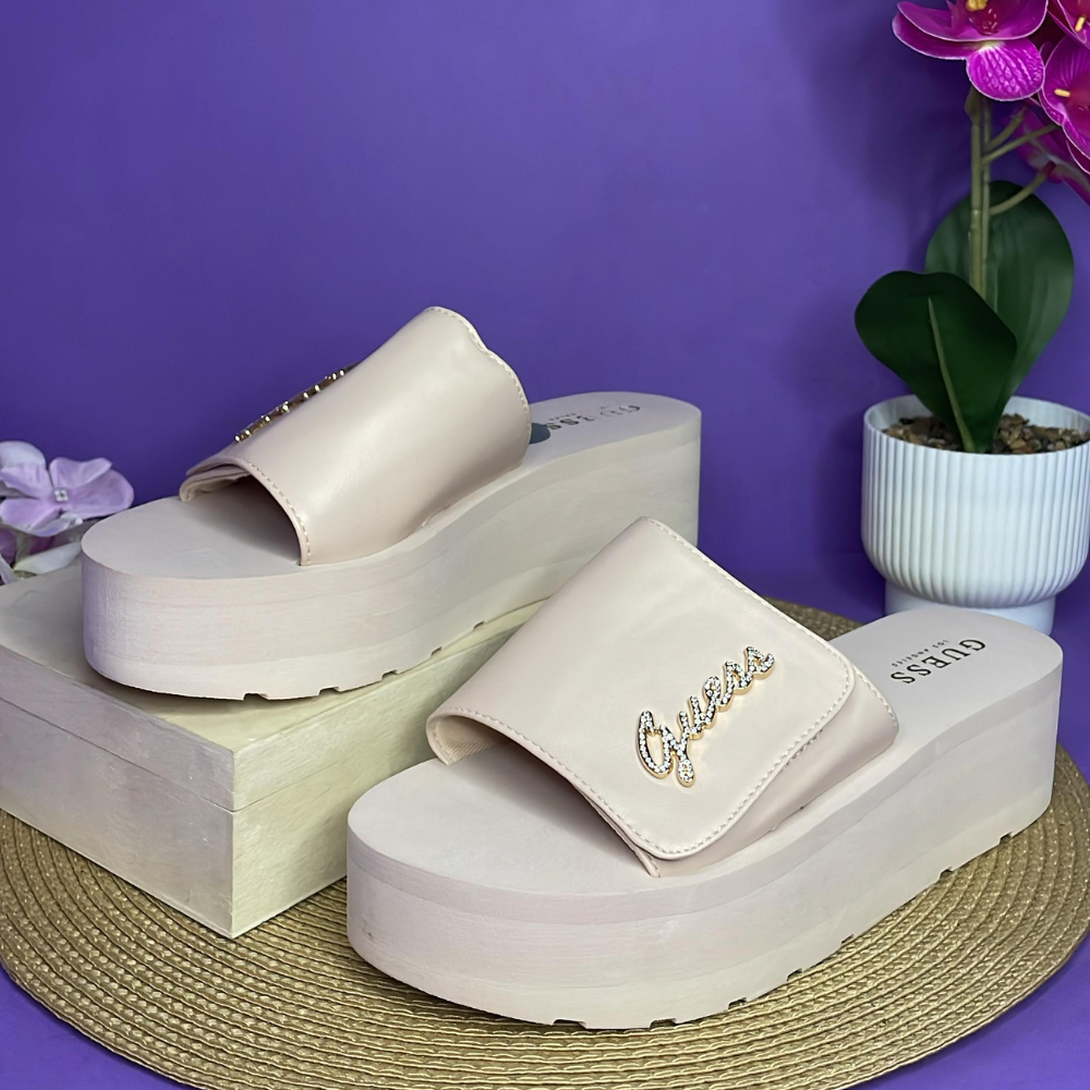 SANDALIAS - GUESS BEIGE CLARO PARA DAMA