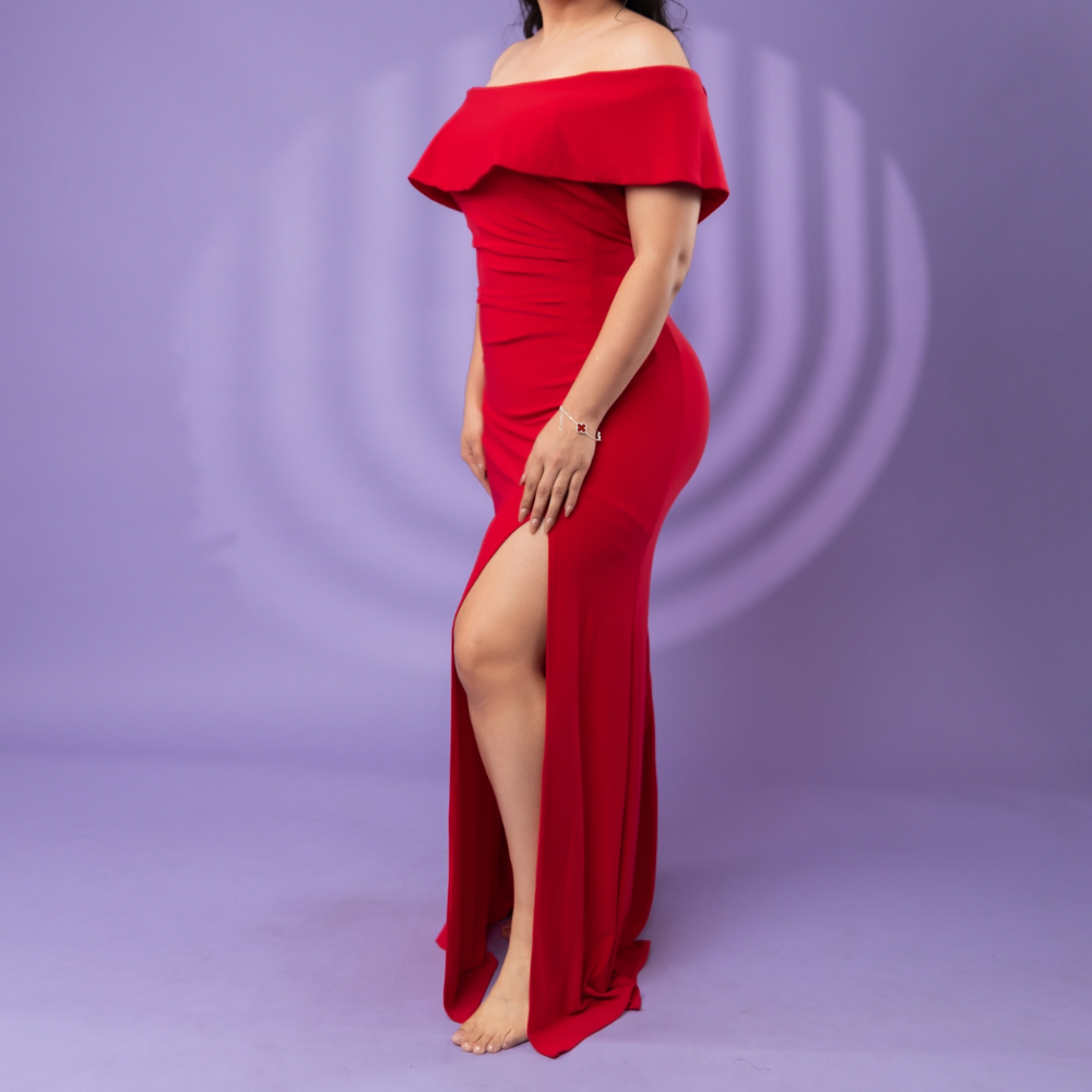 VESTIDO - LARGO ROJO